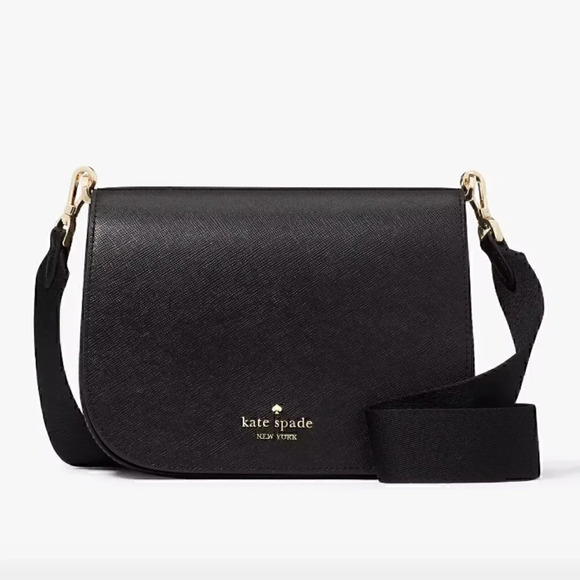 NEW Kate Spade bag crossbody black leather gold-tone hardware NWT - Picture 5 of 12